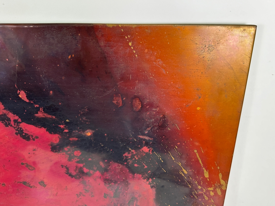 Bruce R. MacDonald (B. 1958, American) Copper Metalic Artwork Signed And Dated 2008 On Verso 23 X 23 [Photo 4]