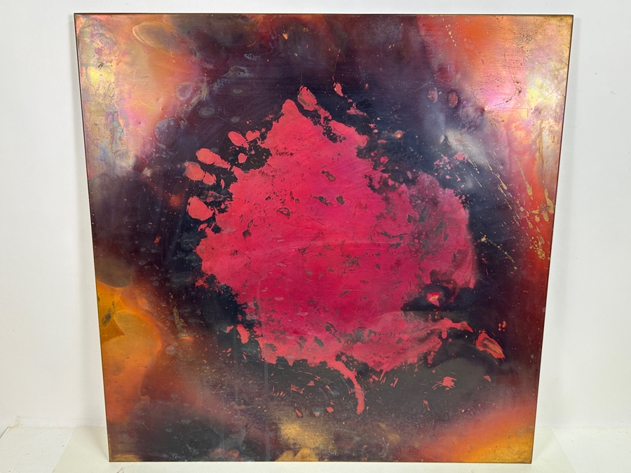 Bruce R. MacDonald (B. 1958, American) Copper Metalic Artwork Signed And Dated 2008 On Verso 23 X 23 [Photo 2]