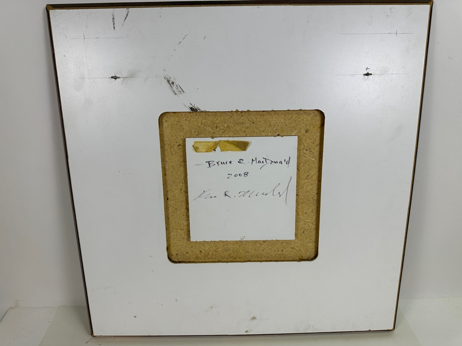 Bruce R. MacDonald (B. 1958, American) Copper Metalic Artwork Signed And Dated 2008 On Verso 23 X 23 [Photo 5]