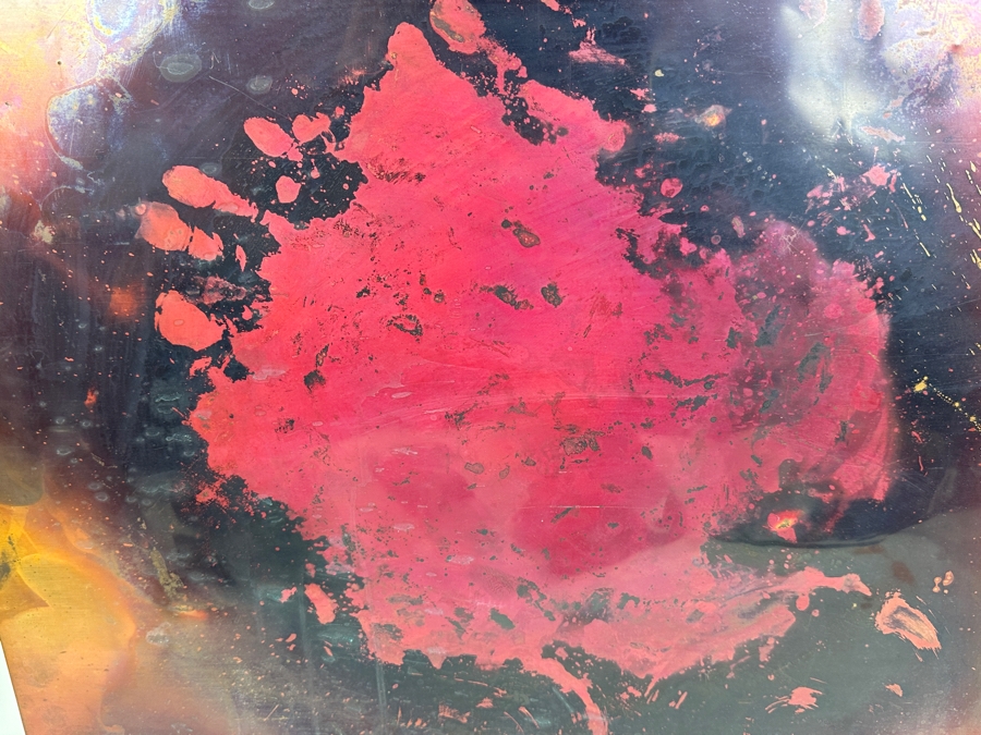 Bruce R. MacDonald (B. 1958, American) Copper Metalic Artwork Signed And Dated 2008 On Verso 23 X 23 [Photo 3]