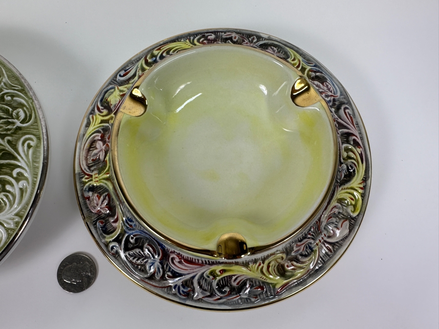 Pair Of Vintage Italian Capodimonte Ashtrays 7W [Photo 3]
