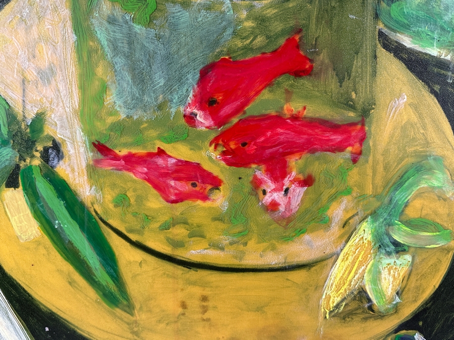 Original Painting On Board After Henri Matisse 'The Goldfish' 28W X 40H [Photo 7]