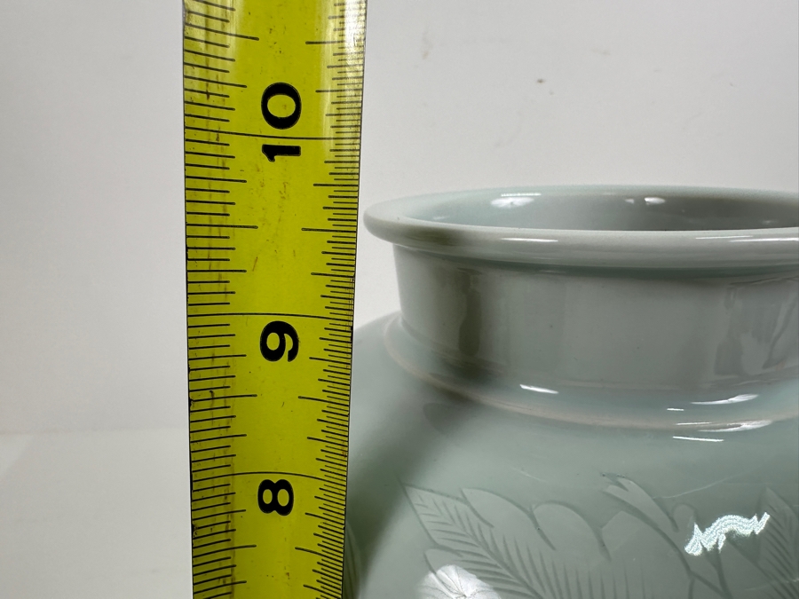 Artist Signed Korean Pottery Vase Hailin Li Qing Pottery Kairin Art Ceramics Research Institute 9.5H [Photo 10]