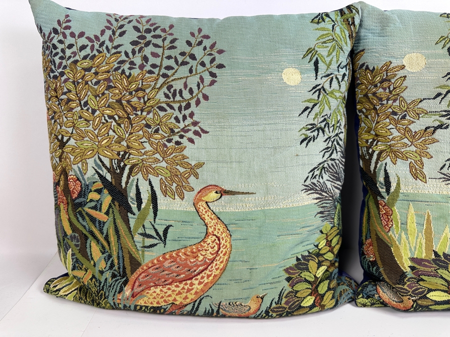 Pair Of Tropical Tapestry Throw Pillows 16 X 16 [Photo 2]