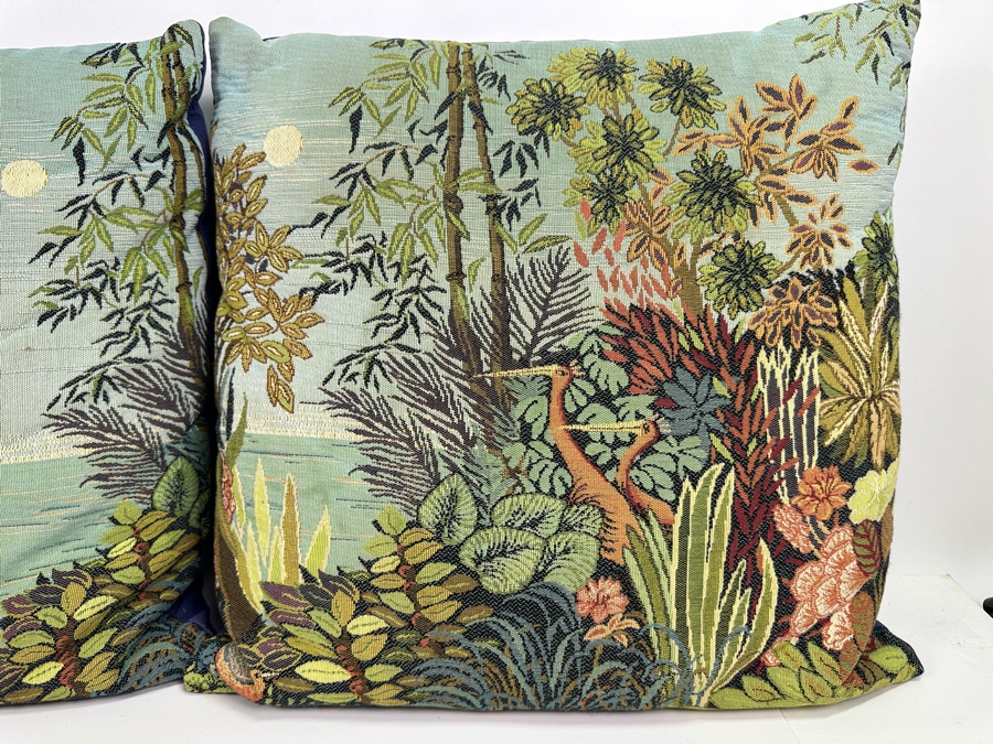 Pair Of Tropical Tapestry Throw Pillows 16 X 16 [Photo 3]