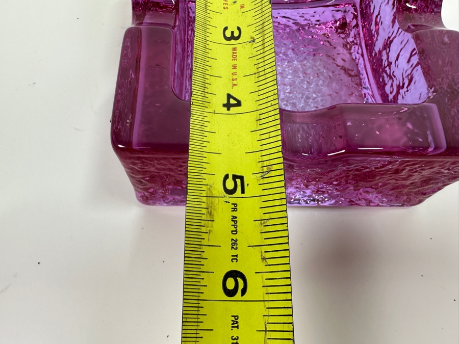 Vintage Purple Amethyst Glass Ashtray 4.5W X 1.75H [Photo 7]