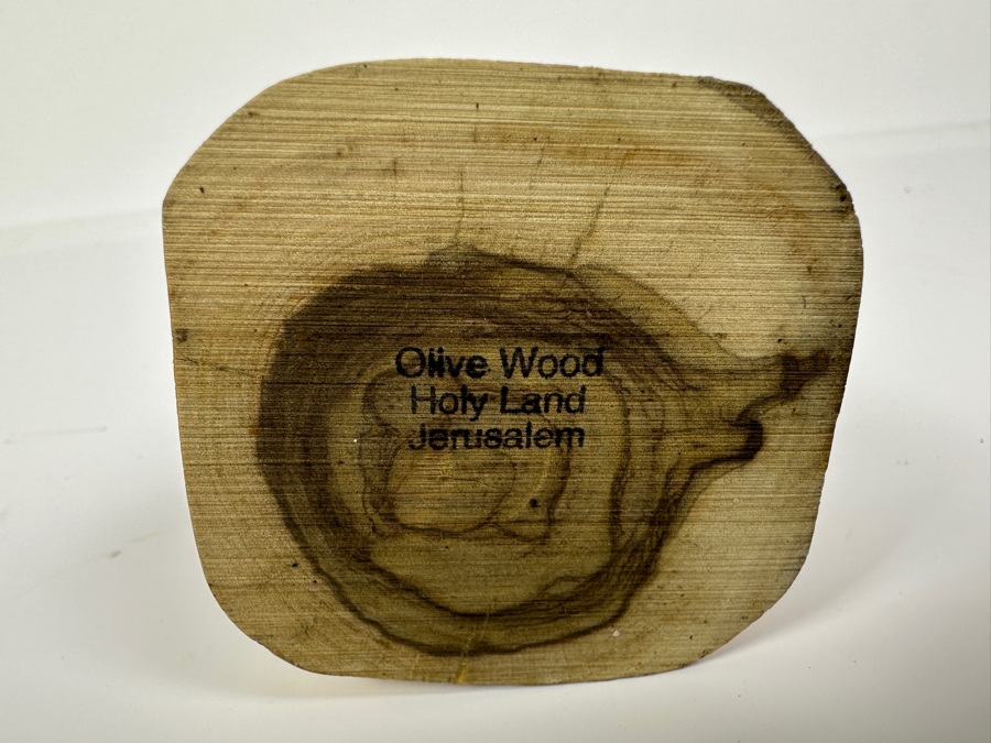 Carved Olive Wood Holy Land Jerusalem Sculpture Of Mary With Baby Jesus 10H [Photo 6]