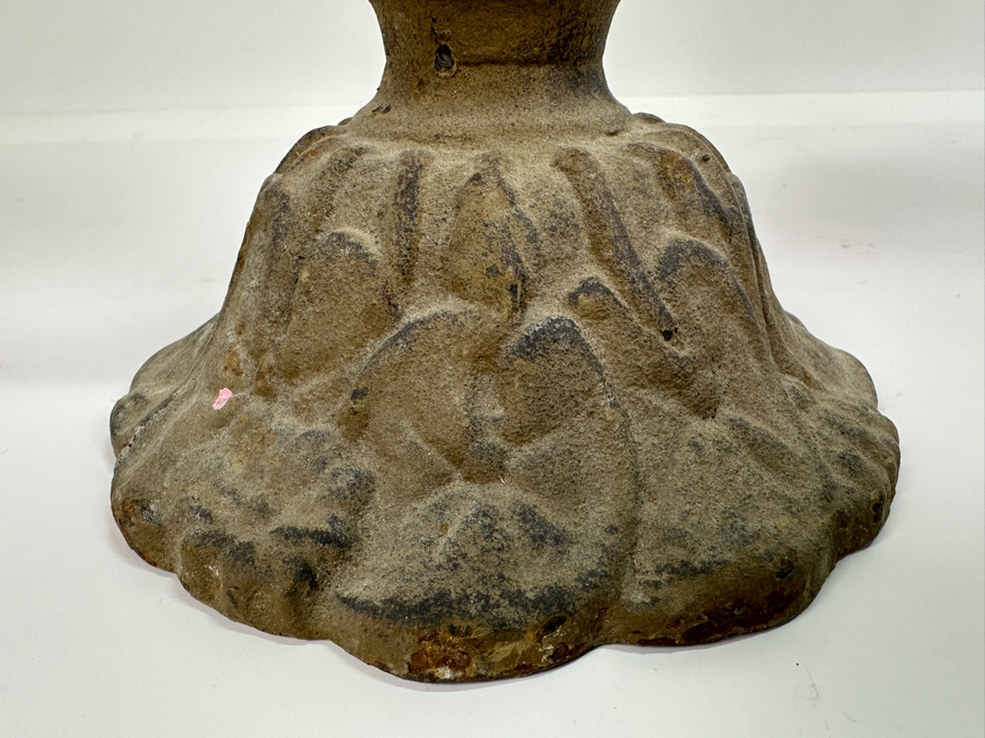 Pair Of Vintage Cast Iron Candle Holders 17.5H [Photo 2]