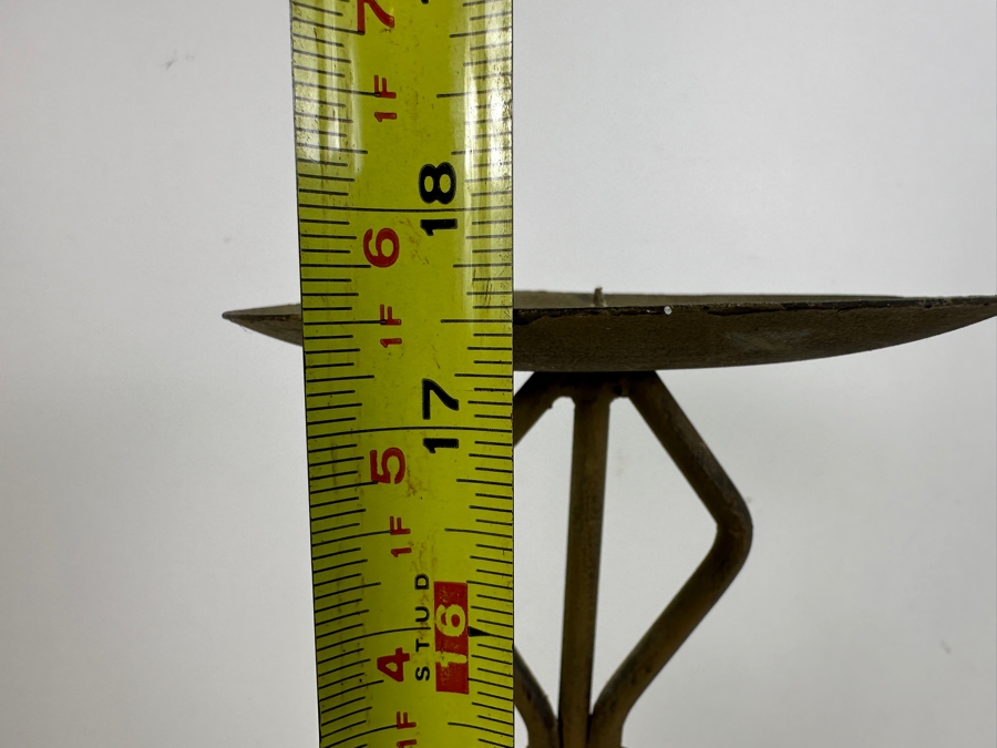 Pair Of Vintage Cast Iron Candle Holders 17.5H [Photo 6]