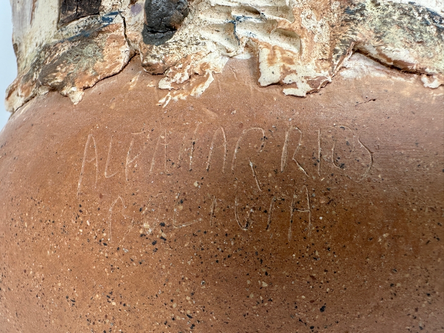 Relief Pottery Village Wall Sculpture Artist Signed From Bolivia 9W X 5D X 16H [Photo 5]