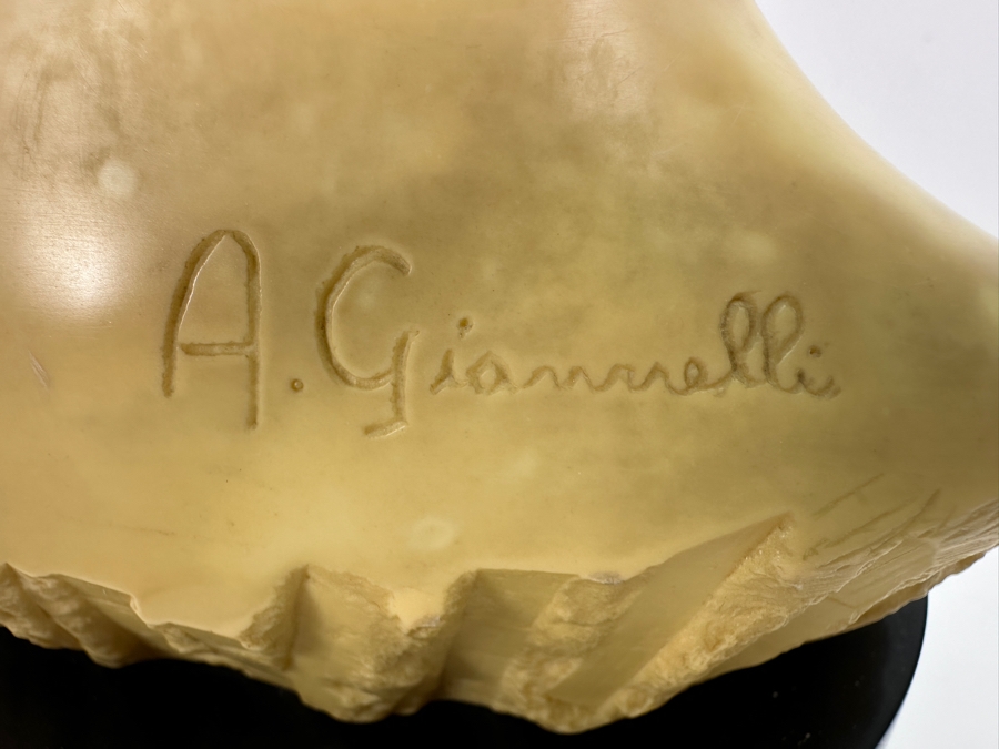 Mid-Century A. Gianelli Michelangelo Bust Of David Resin Sculpture 15H [Photo 8]