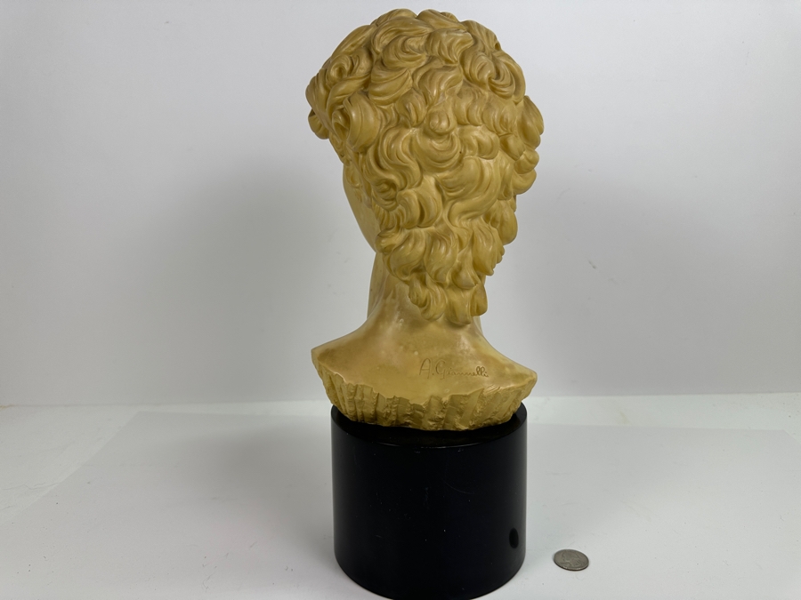 Mid-Century A. Gianelli Michelangelo Bust Of David Resin Sculpture 15H [Photo 7]