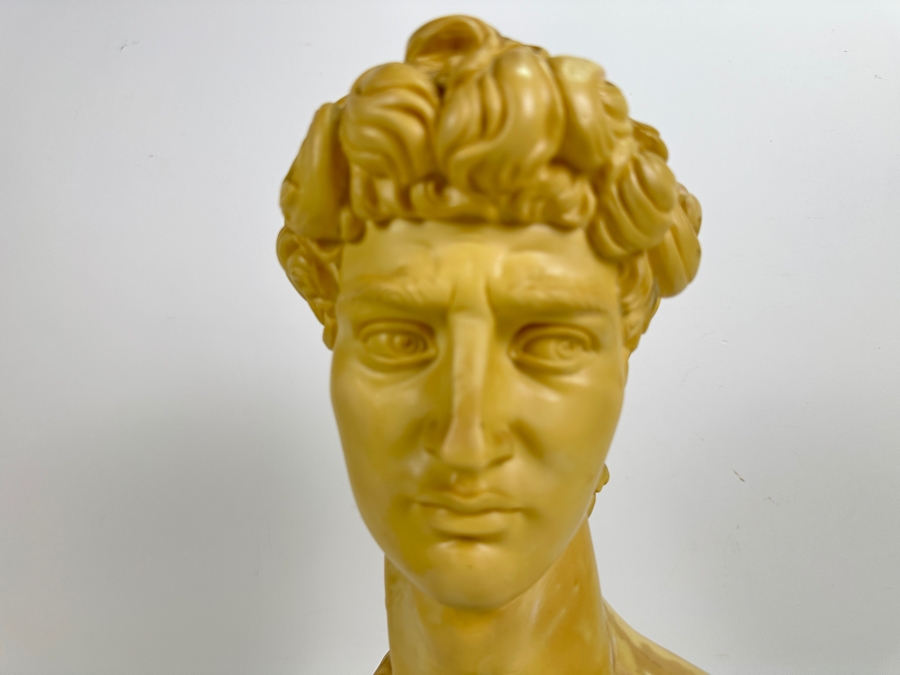 Mid-Century A. Gianelli Michelangelo Bust Of David Resin Sculpture 15H [Photo 5]