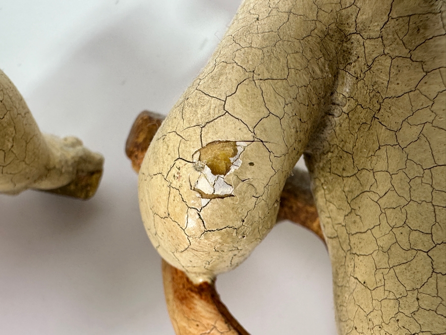 Pair Of Vintage Hand Painted Cherubs Wall Decor 9H [Photo 7]