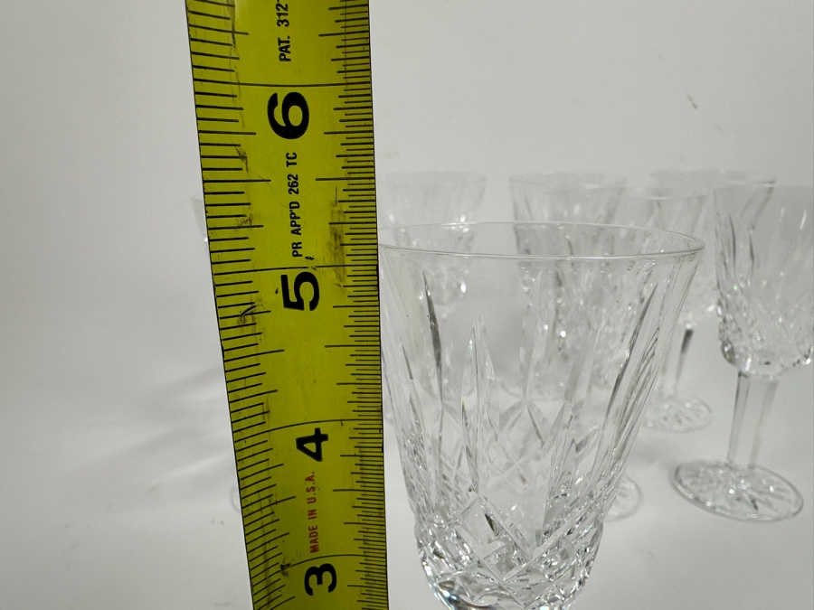 Set of (8) Waterford Crystal Lismore Stemware Glasses 5 1/8'H [Photo 9]