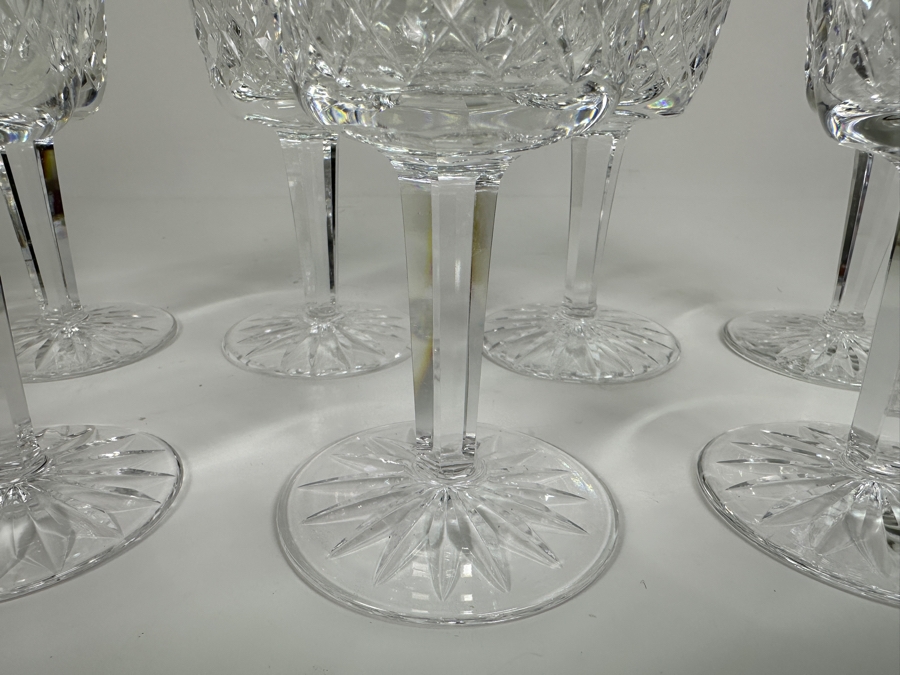 Set of (7) Waterford Crystal Lismore Water Goblet Glasses 6.8'H [Photo 9]