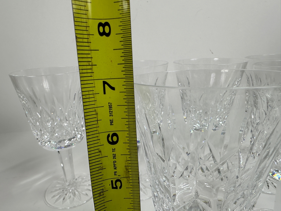 Set of (7) Waterford Crystal Lismore Water Goblet Glasses 6.8'H [Photo 11]