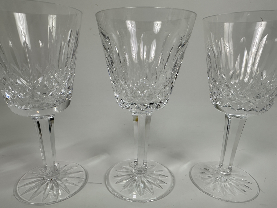 Set of (3) Waterford Crystal Lismore Claret Glasses 5.8'H [Photo 4]
