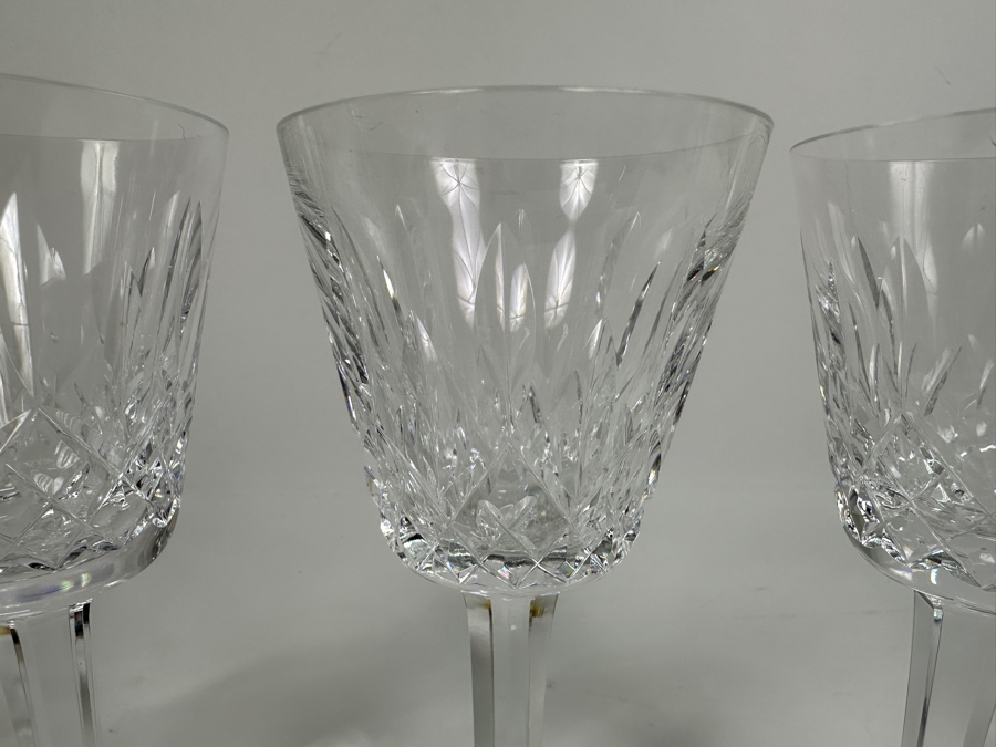 Set of (3) Waterford Crystal Lismore Claret Glasses 5.8'H [Photo 5]