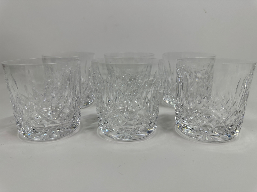 Set of (6) Vintage Waterford Crystal Lismore Double Old Fashioned Glasses 3.5'H [Photo 2]
