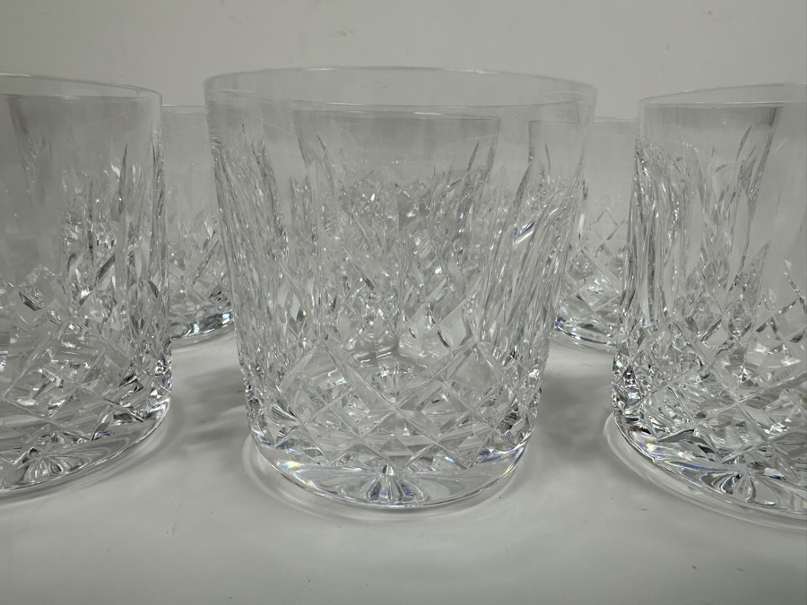 Set of (6) Vintage Waterford Crystal Lismore Double Old Fashioned Glasses 3.5'H [Photo 4]