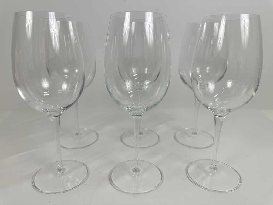 Set of (6) Luigi Bormioli Signed Wine Glasses 9.5'H [Photo 5]