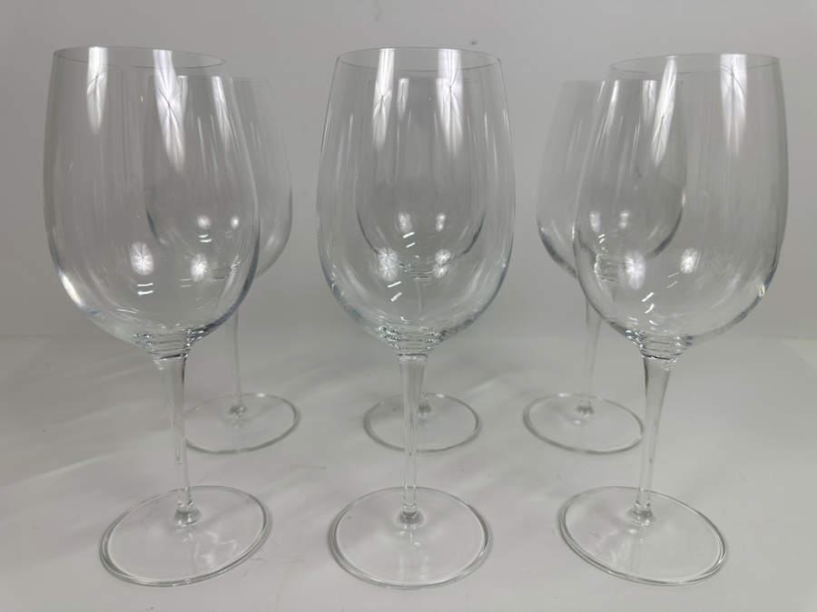 Set of (6) Luigi Bormioli Signed Wine Glasses 9.5'H [Photo 2]