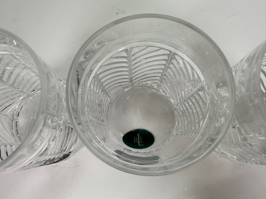 (3) Ralph Lauren Herringbone Old Fashioned/Lowball Glasses  4'H [Photo 5]