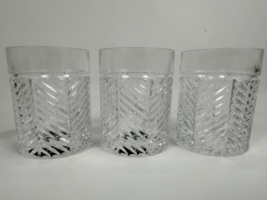 (3) Ralph Lauren Herringbone Old Fashioned/Lowball Glasses  4'H [Photo 3]
