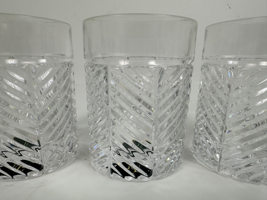 (3) Ralph Lauren Herringbone Old Fashioned/Lowball Glasses  4'H [Photo 4]