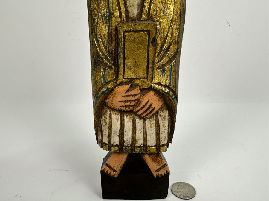 Carved Wooden Jesus Figurine 11.5'H [Photo 4]