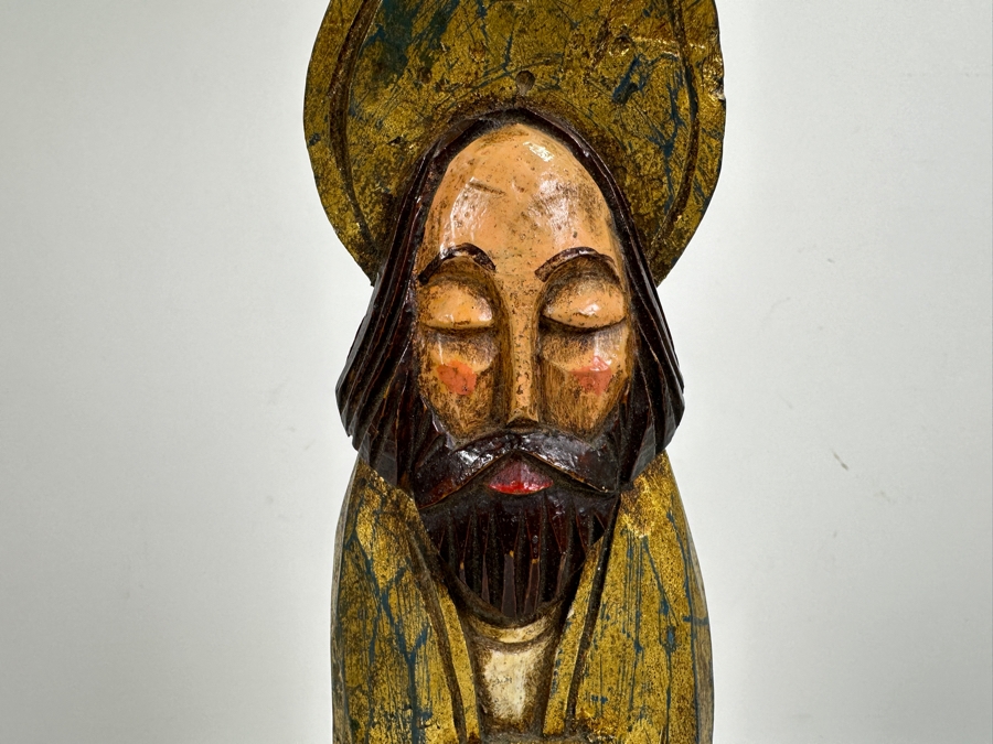 Carved Wooden Jesus Figurine 11.5'H [Photo 3]