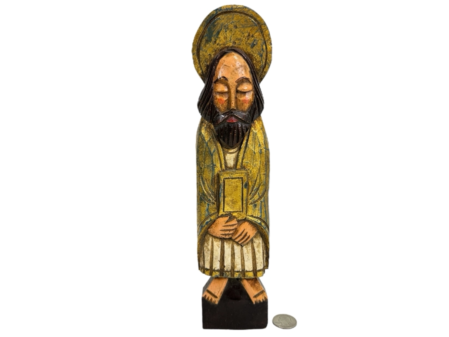 Carved Wooden Jesus Figurine 11.5'H [Photo 1]