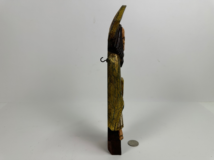 Carved Wooden Jesus Figurine 11.5'H [Photo 5]