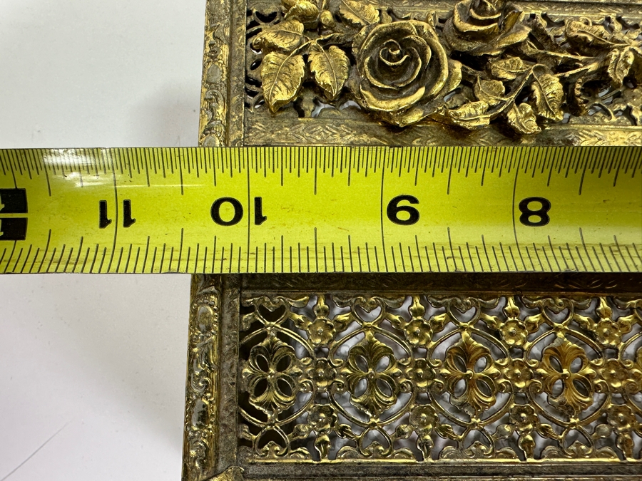 Vintage 24k Gold Plated Tissue Box 10.5 x 5 x 2.5 [Photo 6]