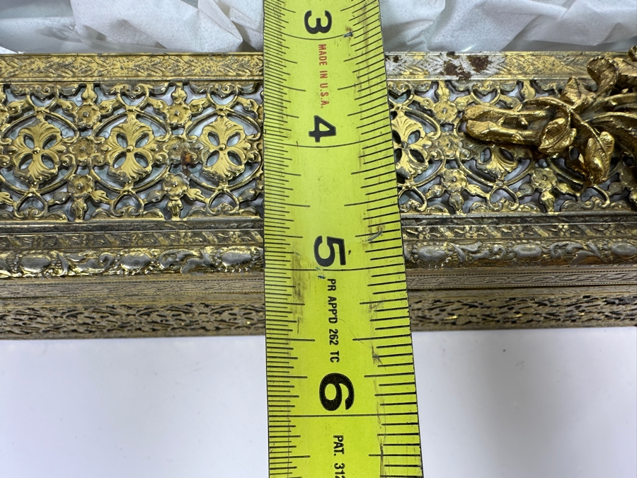 Vintage 24k Gold Plated Tissue Box 10.5 x 5 x 2.5 [Photo 7]