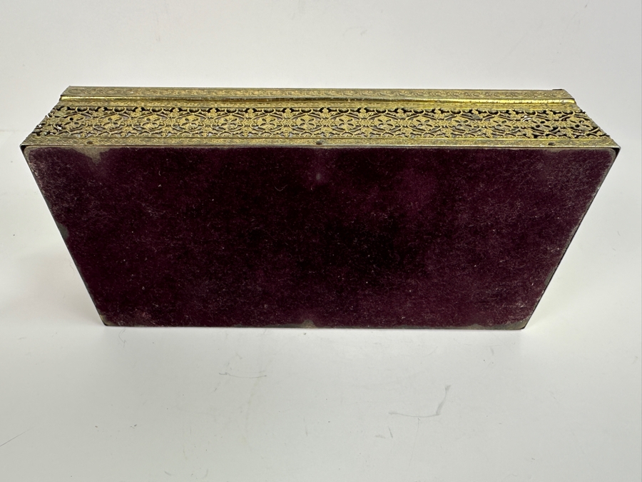 Vintage 24k Gold Plated Tissue Box 10.5 x 5 x 2.5 [Photo 3]