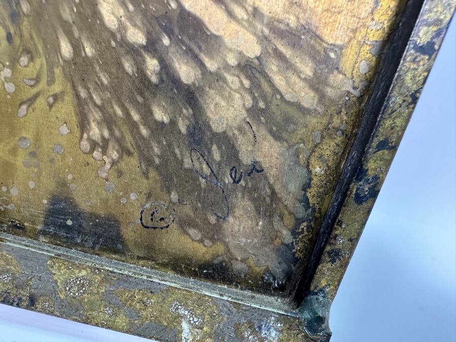 Signed Curtis Jere Parisian Cafe Brass Wall Sculpture 11W X 3D X 36H [Photo 4]