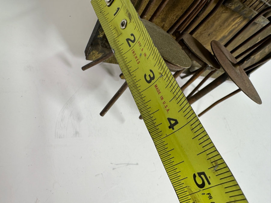 Signed Curtis Jere Parisian Cafe Brass Wall Sculpture 11W X 3D X 36H [Photo 6]