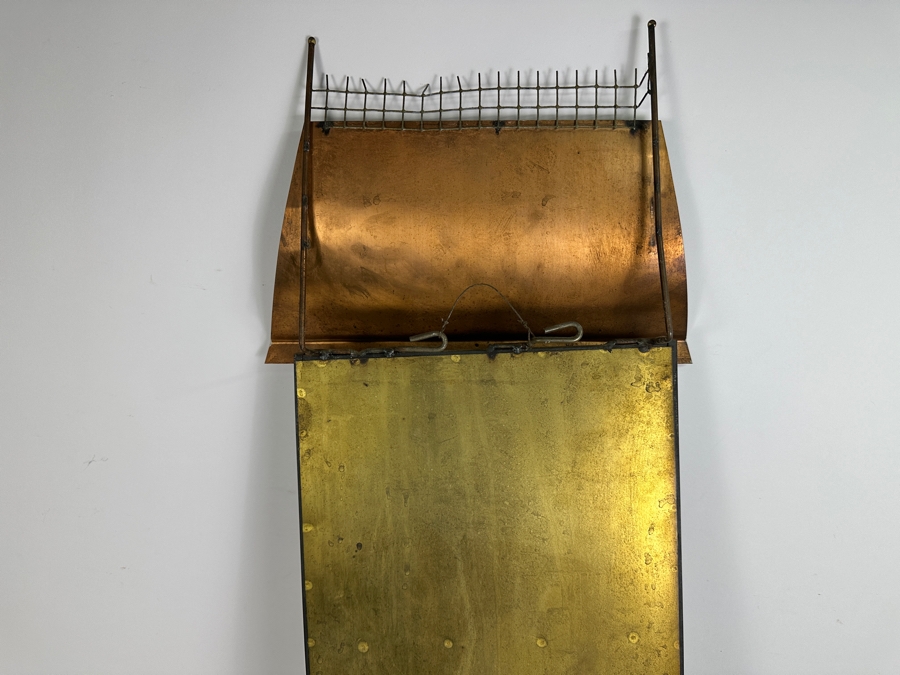 Signed Curtis Jere Parisian Cafe Brass Wall Sculpture 11W X 3D X 36H [Photo 8]