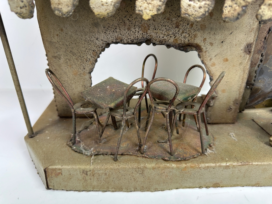 Vintage Brass Cafe Wall Sculpture 13W X 6D X 25H [Photo 3]