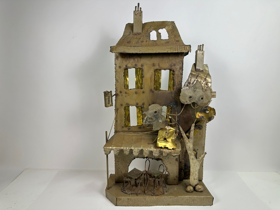 Vintage Brass Cafe Wall Sculpture 13W X 6D X 25H [Photo 2]