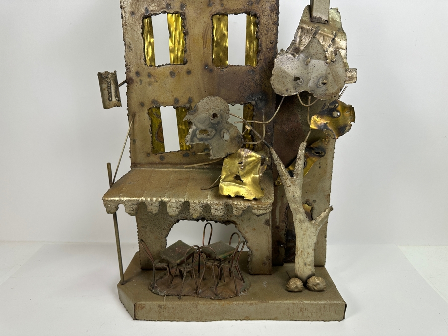 Vintage Brass Cafe Wall Sculpture 13W X 6D X 25H [Photo 4]