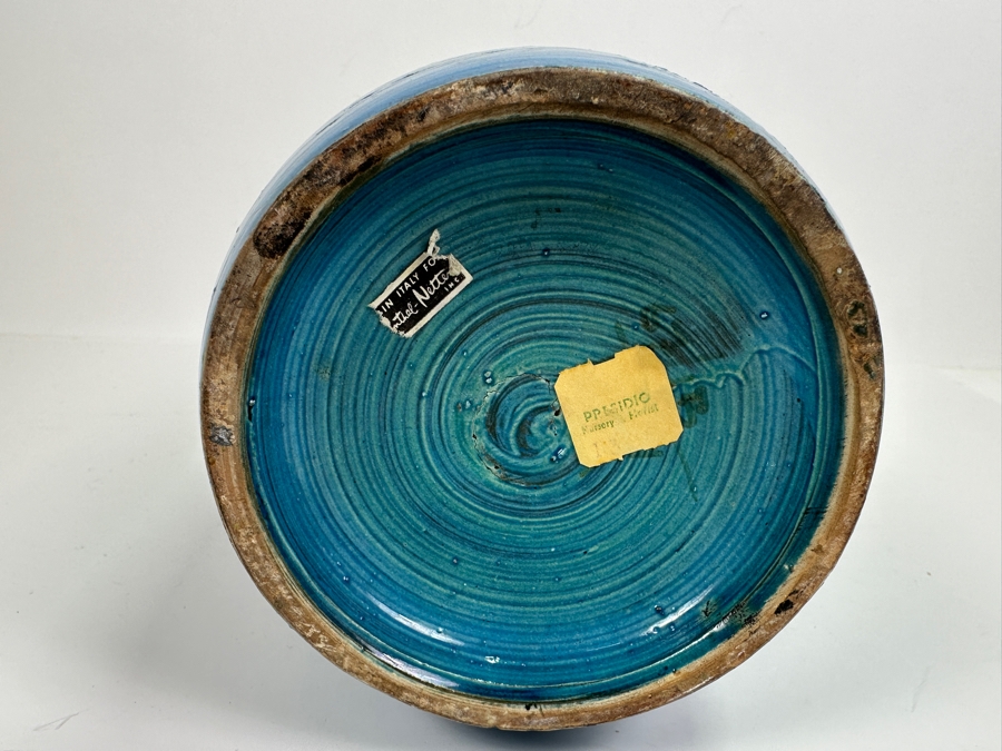 Vintage Mid-Century Modern Rosenthal Netter Blue Vase By Bitossi Aldo Londi 16H [Photo 7]