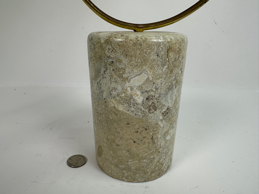 Brass Hawk Eagle Diving For Fish On Marble Base 19W X 17H [Photo 4]