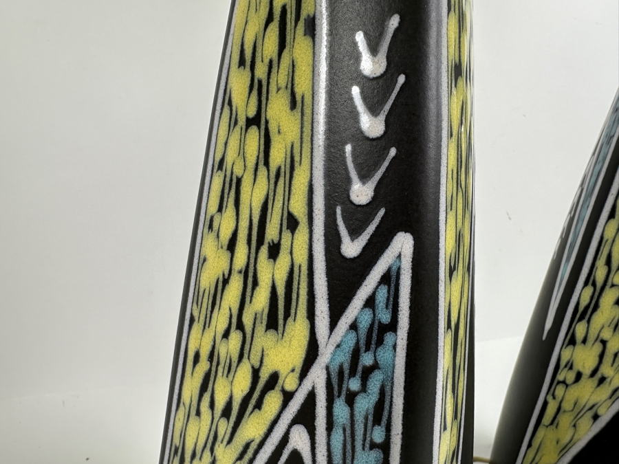 Pair Of Vintage Mid-Century 1950s Danish 'Burgundia' Ceramic Table Lamp By Sorensen & Jensen For Soholm 32H [Photo 5]