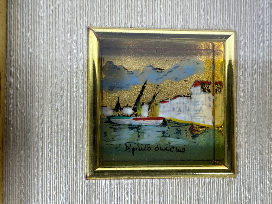 Collection Of Six Framed Original Small Paintings From Various Artists - See Photos [Photo 12]