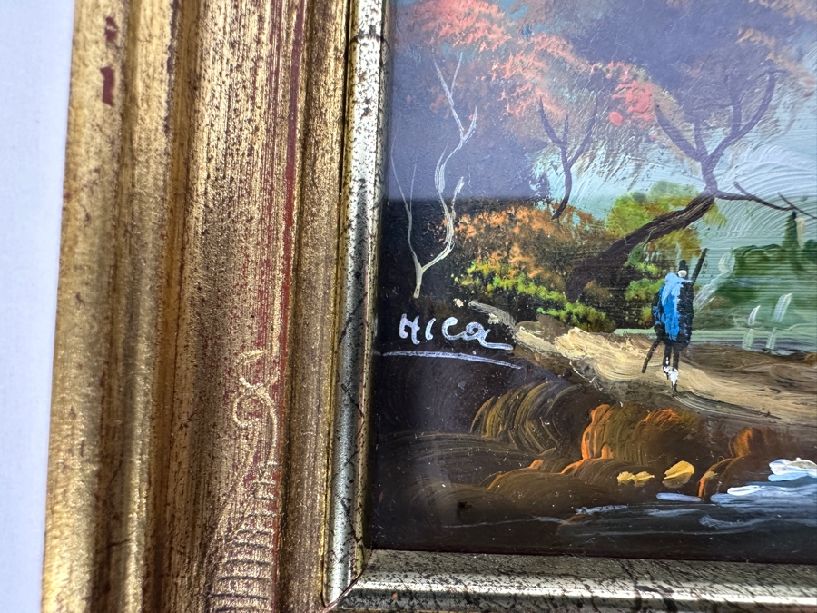 Collection Of Six Framed Original Small Paintings From Various Artists - See Photos [Photo 9]