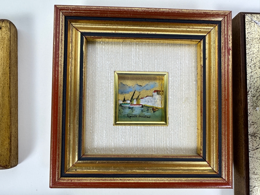 Collection Of Six Framed Original Small Paintings From Various Artists - See Photos [Photo 11]
