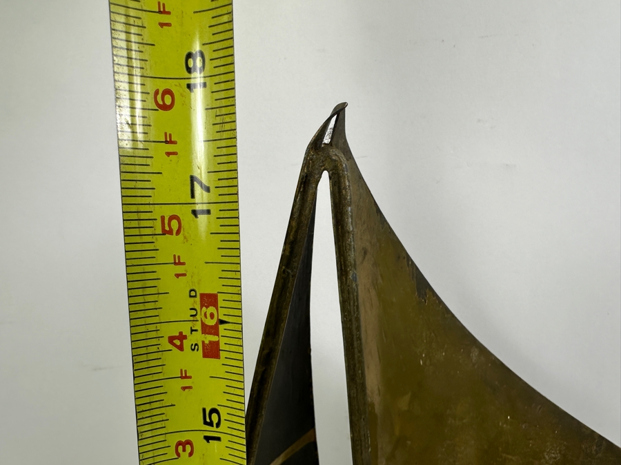 Vintage Brass Sailing Ship Sails Wall Decor 17.5W X 17.5H X 5D [Photo 5]